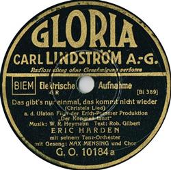 Download Eric Harden Mit Seinem TanzOrchester - Das Gibts Nur Einmal Das Kommt Nicht Wieder Das Muß Ein Stück Vom Himmel Sein