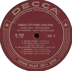 Download Count Basie Pete Johnson Jay McShann Mary Lou Williams - Kansas City Piano 1936 1941